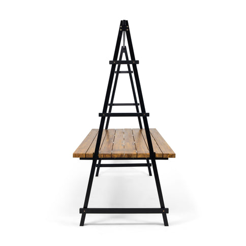 Huckleberry - Acacia Wood Outdoor Dining Table With Plant Hanger - Teak