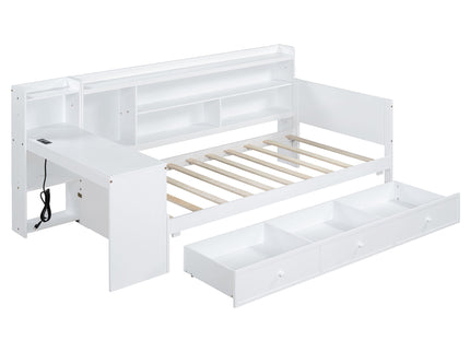Daybed With 3 Drawers USB Ports And Desk