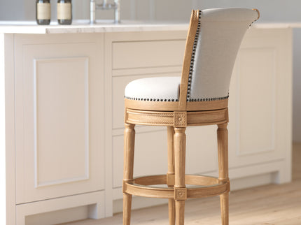 Swivel Barstool With High-Back