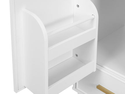 Bathroom Vanity With Sink, Deep Drawer, Door Shelf, 2 Tier Basket