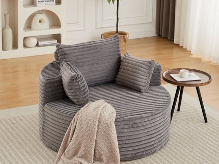 Modern Single Sofa With Backrest Pillow For Living Room