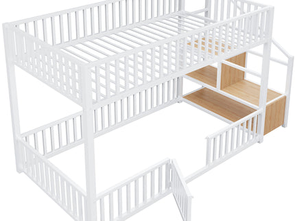 Bunk Bed With Storage Ladder, Compact Design