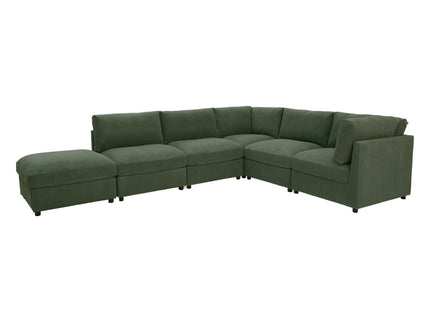 Reversible Modular Sectional & Custom Configuration And Premium Upholstery - Dark Green