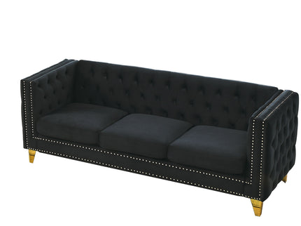 Modern Sofa With Button Tufting, Upholstered Couch For Living Room