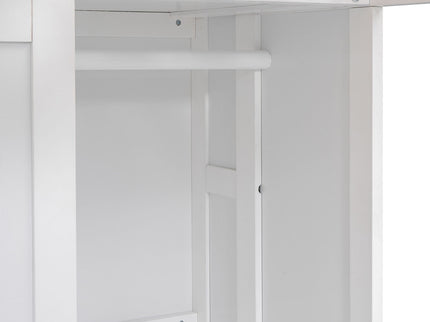 Loft Bed With Built In Desk, Storage Shelves, And Wardrobe