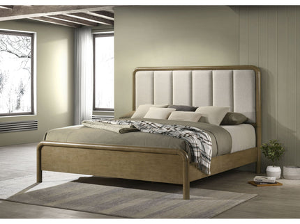 Bernardo - Eastern King Upholstered Bed - Nutmeg Brown