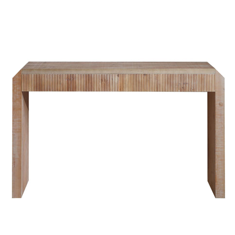 Rustic Modern Console Table With Drawer Storage - Natural Wood