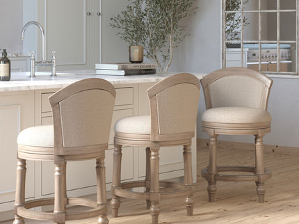 Barrel Back Stool With Swivel