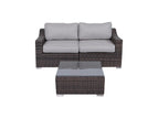 Dark Brown / 2 Pc. 2 Seater Sofa With Table