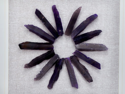 Grace Purple Agate Shadow Boxes Wall Art (Set of 2) - Multicolor