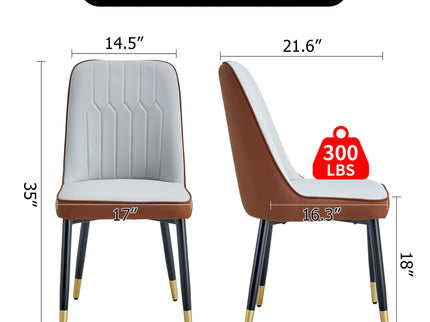 Modern Dining Chair With Metal Leg