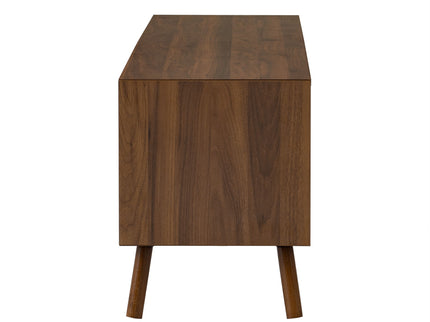 TV Stand With Soft Closing Hinges And Cable Management - Walnut