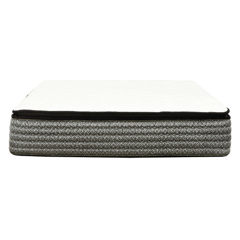 Premium 14" Queen Size Hybrid Mattress In A Box Plush Gel Memory Foam Top With Cooling Technology - Gray / White