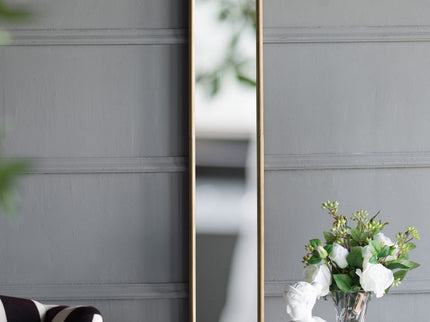 Full Length Mirror With AntiqueMetal Frame, Long Mirror For Hallway Living Room Bedroom Bathroom - Gold