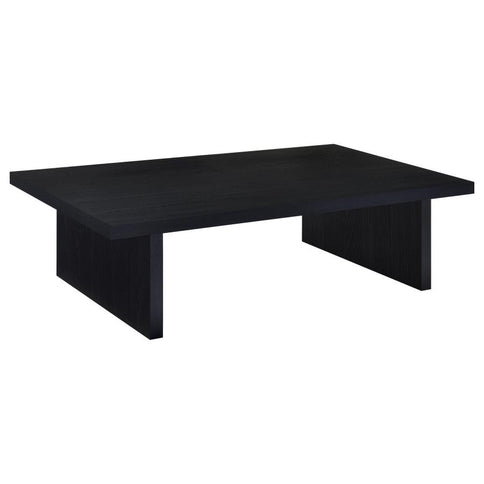 Devar Square Engineered Laminate End Side Table Black