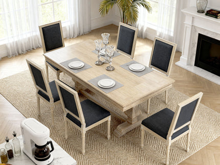 Dining Chairs With Upholstered Square Back (Set of 2)