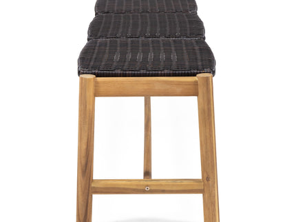 Cambria - Rustic 3 Seater Bench - Teak