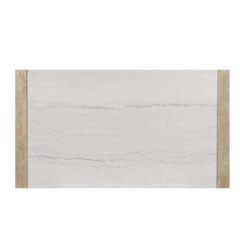 Vanilla - Real Marble Dining Table And Chair Set With Upholstery - Beige / Natural