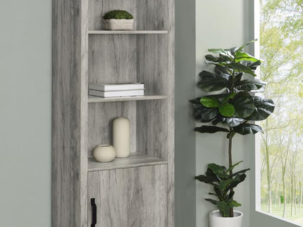 Burke 3-shelf Engineered Wood Media Tower Grey Driftwood