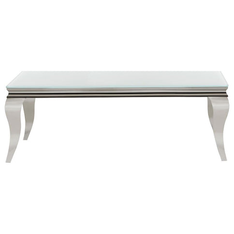 Carone Square Glass Top End Side Table White and Chrome