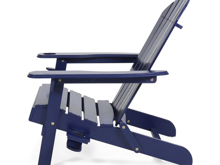 Zenithia - Outdoor Foldable Adirondack Chair With 2 Cup Holders