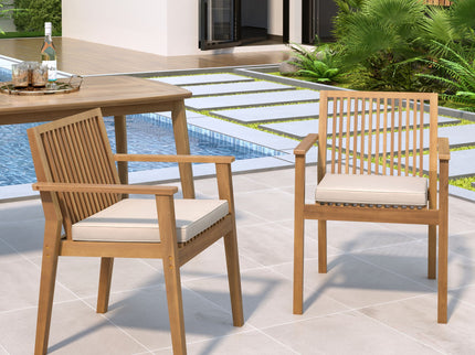 Patio Dining Chair, Comfortable Waterproof Seating (Set of 2)