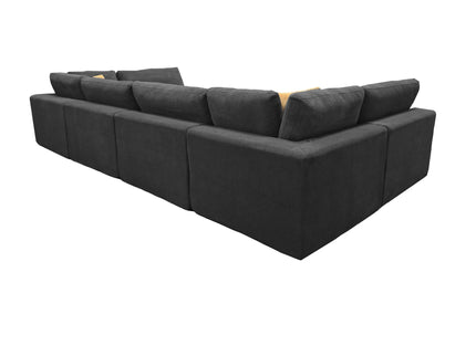 Custom Configuration Modular Sectional With Toss Pillows