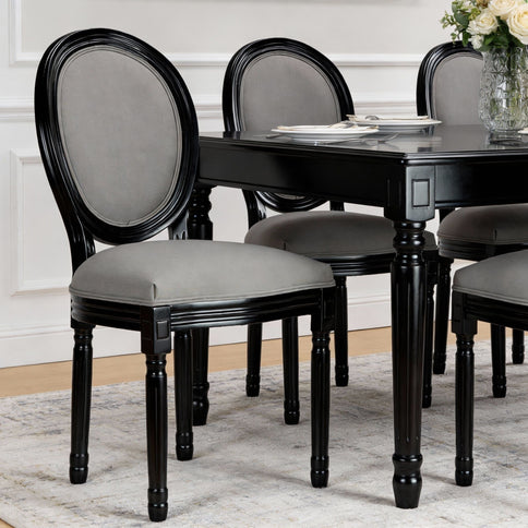 Upholstered & Round Back Dining Chairs (Set of 2)