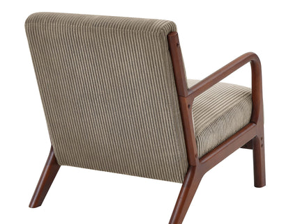 Upholstered Armchair With Back Support Pillow