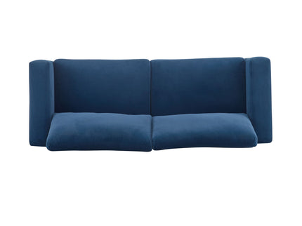 Modern Square Arm Sofa With Soft Fabric Upholstery, Deep Cushions