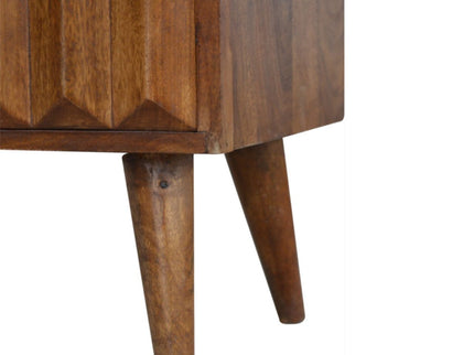 Prism Sliding Media Unit - Chestnut