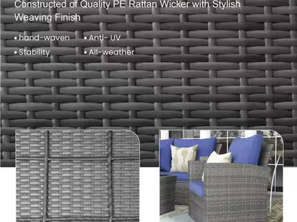 Modern Patio Set With Table And Cushions