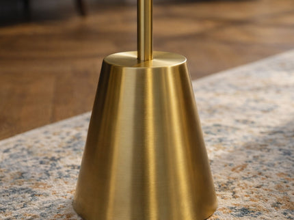 Lumina - Floor Lamp With Rotary Switch Triple Spots Cone Base - Gold
