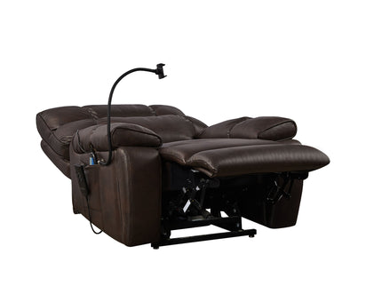 Recliner Chair With Phone Holder, Electric Power Lift Recliner Chair With 2 Motors Massage And Heat For Elderly, 3 Positions, 2 Side Pockets, Cup Holders