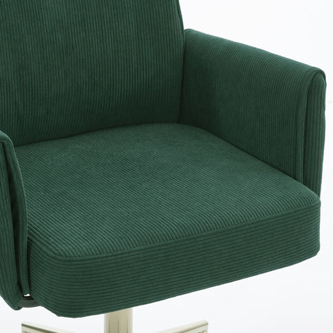 Ergonomic Mid-Back Office Chair With Gold Base