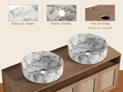 Bathroom Vanity & Art Sink And Storage Rack, Float Mounting Design