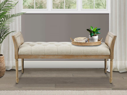 Accent Bench With Arm - Natural