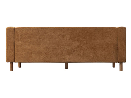 3 Seater Sofa With Square Arms, Tufted Pillow Back For Living Room