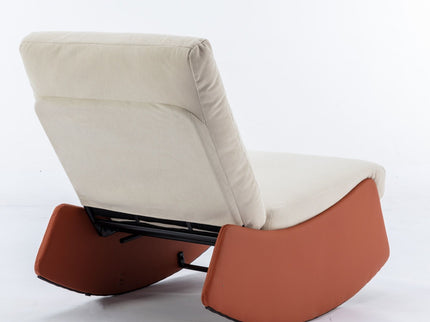 Modern Rocking Chair Recliner, Comfy Rocker Nursery Chair With Footrest, Accent Reading Chair, Upholstered Lounge Chair For Relaxing, Resting, Soft Padded Rocker For Indoor Living Room Bedroom