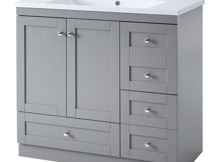 Shaker Free Standing Bathroom Vanity Cabinet With Sink, Soft Close Drawers, Soft Close Doors