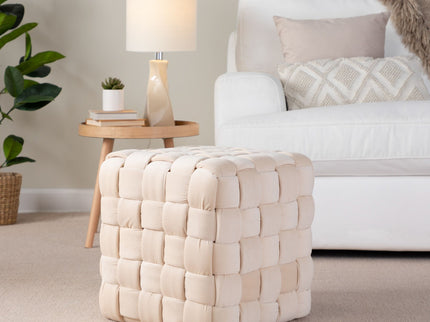 Square Braided Ottoman -