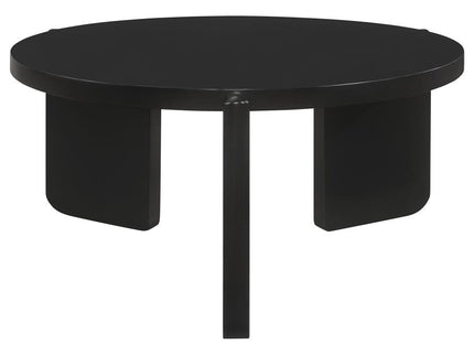 Cordova 2-piece Solid Wood Coffee and End Table Set Black