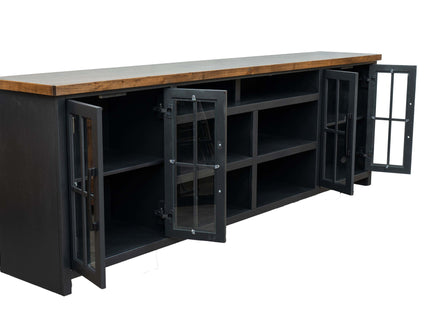 TV Stand Console For TVs Up To 100" - Black / Whiskey