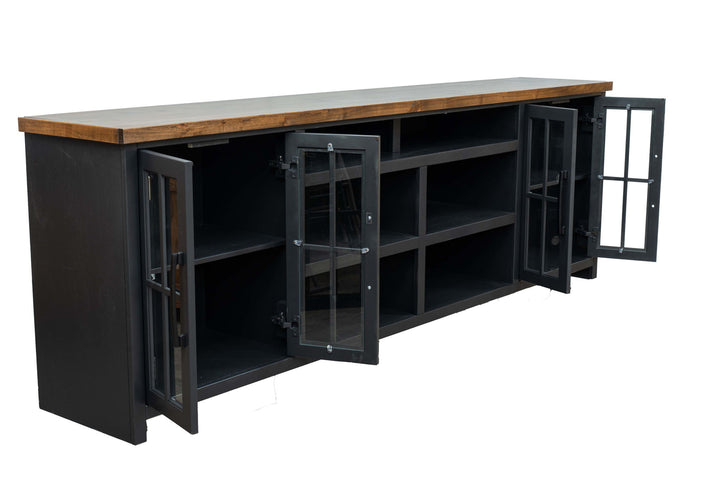 TV Stand Console For TVs Up To 100" - Black / Whiskey