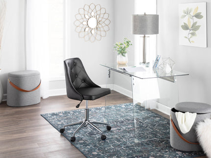 Glacier - Contemporary Desk - Clear / Chrome