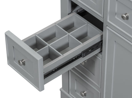 Modern Bathroom Vanity Base Only With 1 Cabinet And 6 Drawers
