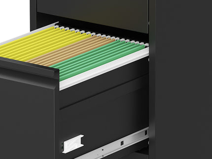 Drawer Metal Locking Vertical File Cabinet With Wheels Heavy Duty Lockable Storage