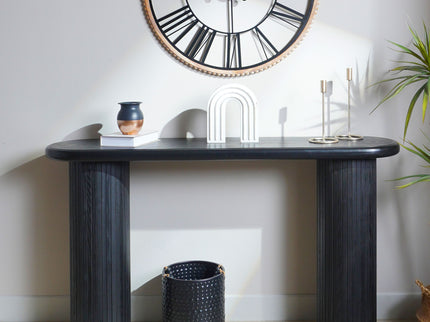 Fluted Cylinder Console Table - Black