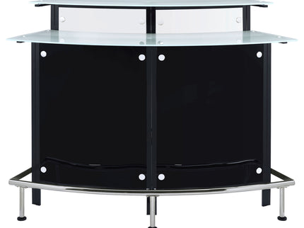 Keystone - Home Bar With Stemware & Wine Storage - Black