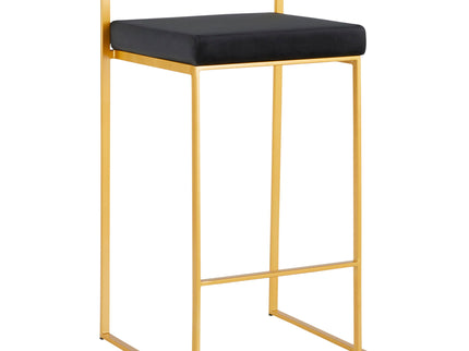 Fuji - Contemporary / Glam Design Counter Stool (Set of 2)